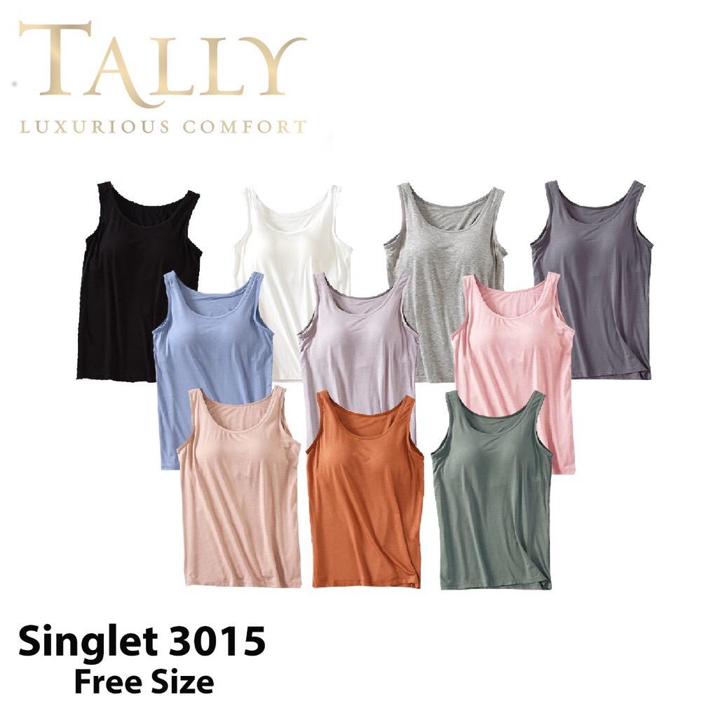 TANKTOP SINGLET BUSA 3015 TALLY - MEREK TALLY TANKTOP BUSA- TALLY SINGLET / TANK TOP 3015 | ADA BUSA CUP I FREE SIZE I TALI LEBAR I BAHAN KATUN VISCOSE Cup Tally S 3015 - Dalaman Atasan Serat Bamboo - TALI LEBAR BUSA - ADA BUSA TANK TOP - ARA98STORE