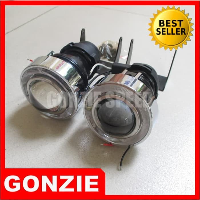 Foglamp Mobil Angel Eyes H3 55Watt Biru &amp- Putih