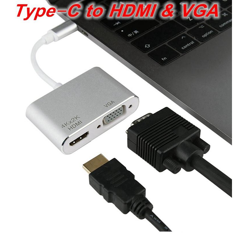 Converter Type C to HDMI VGA 2 in 1