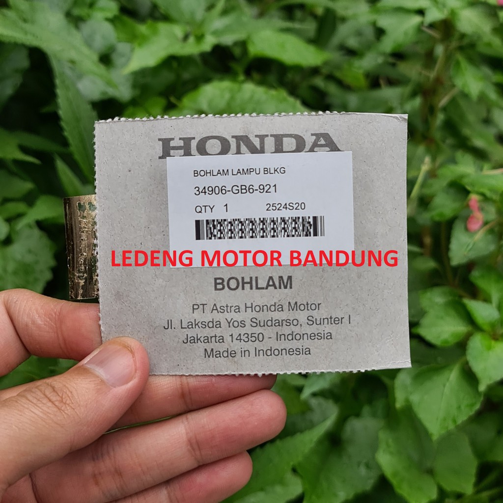 Bohlam Rem Belakang Lampu Stop Honda Original AHM 34906-GB6-921