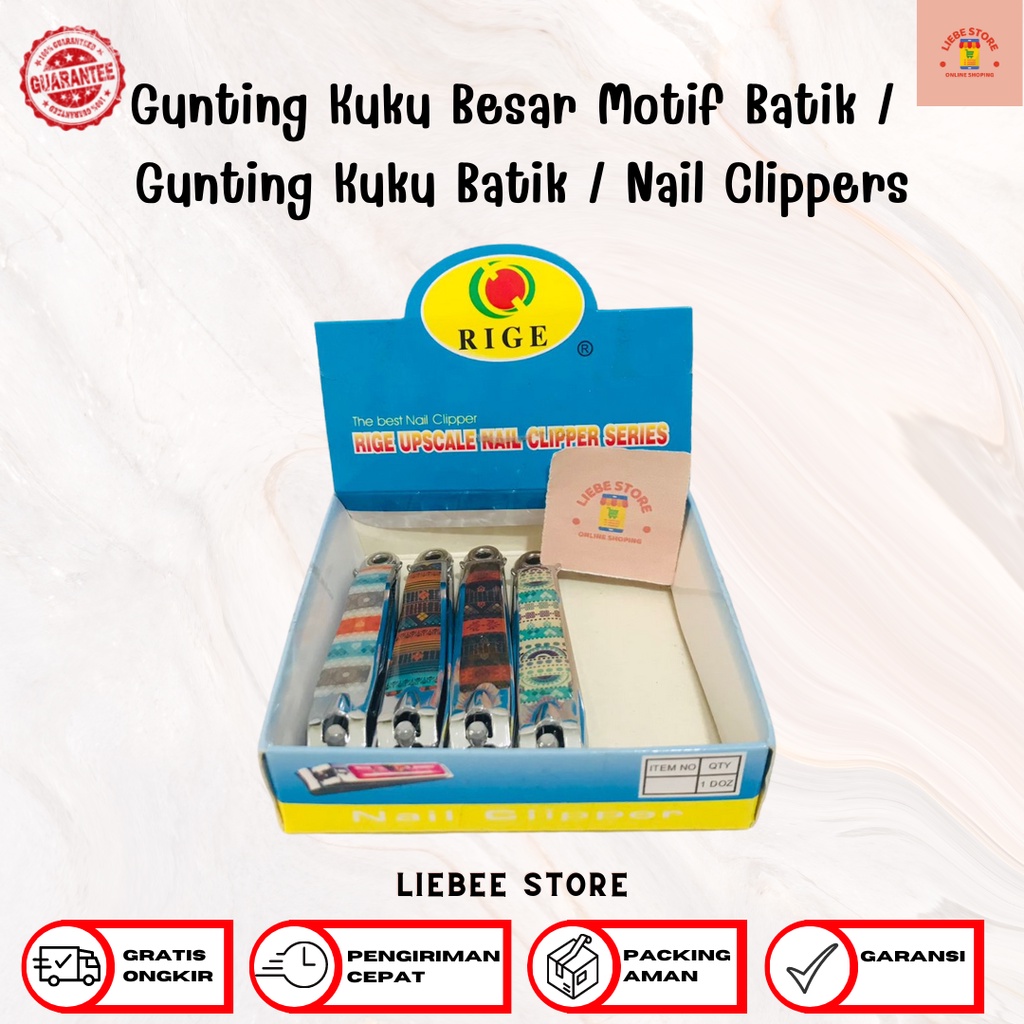 Gunting Kuku Besar Motif Batik / Gunting Kuku Batik / Nail Clippers