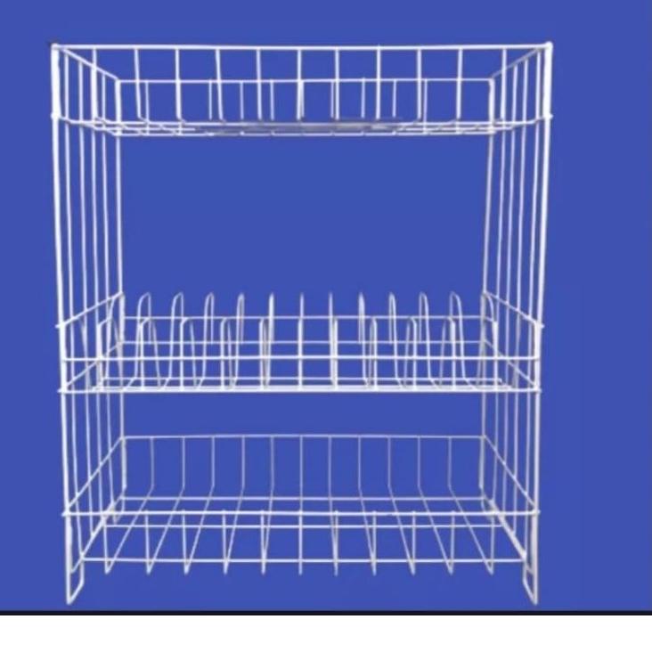 Obral Pesanan Rak piring wastafel 3 susun dengan tempat gelas / Rak piring gantung / Rak piring anti karat