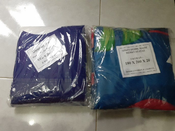 Terbaru!! Sprei Sprai Seperai Home Made Bahan Katun Halus Nyaman Dipakai