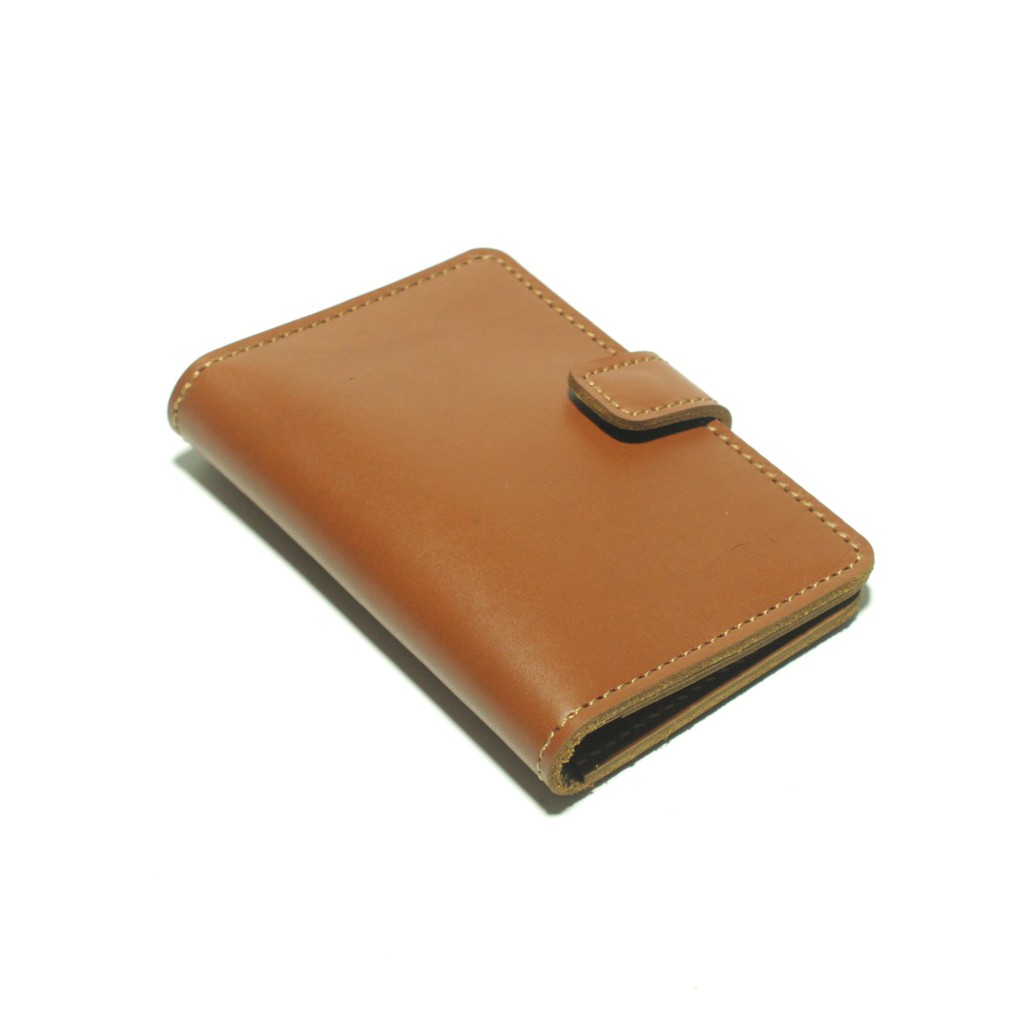 Dompet Passport simpel kulit sapi asli warna tan - paspor - PHWL821