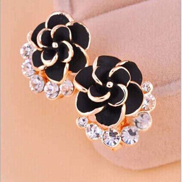 Anting fashion wanita bentuk bunga jepang camelia model jepang terbaru lucu imut