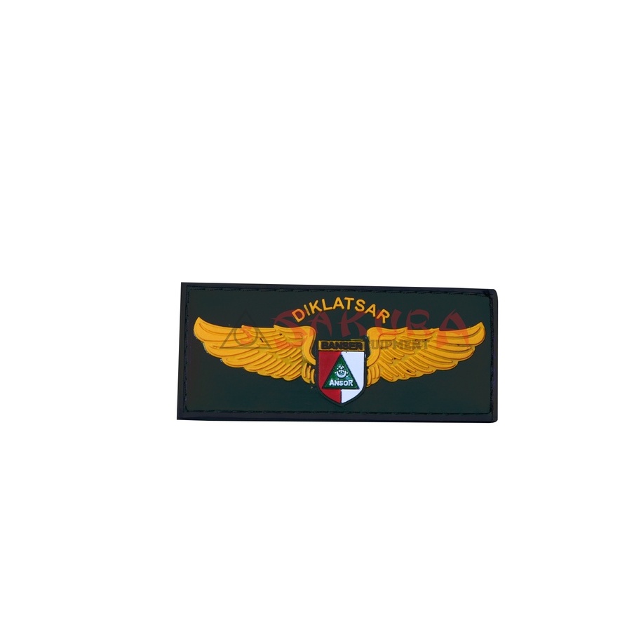 Patch Rubber Velcro DIKLATSAR Banser Rekatan Tempelan Banser