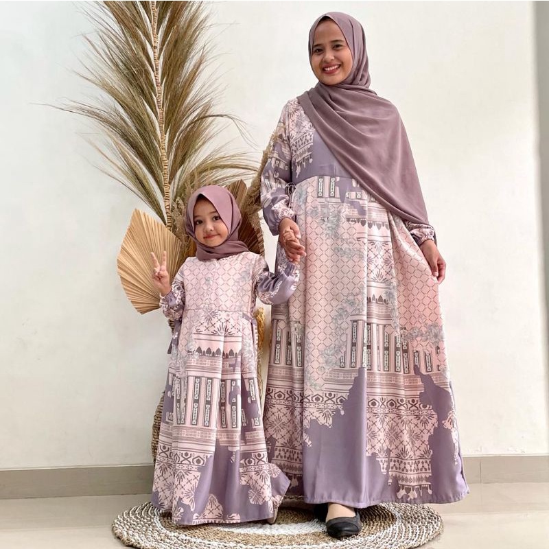 Haura Aluna Baju Gamis wanita busui  bisa Couple