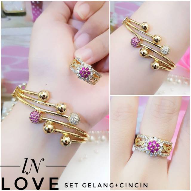 Xuping set perhiasan lapis emas 24k 1733j