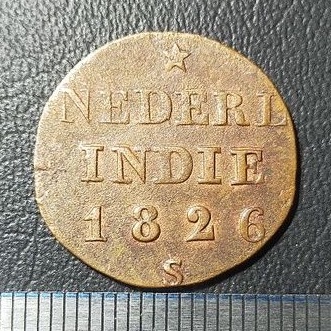 #30.NIS. UANG KUNO / KOIN KUNO 1/4 STUIVER NEDERL INDIE TAHUN 1826