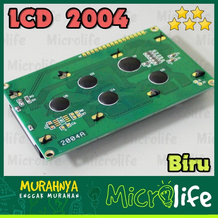 LCD 20x4 2004 Biru Display Arduino Raspberry