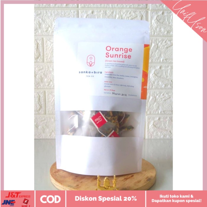 

⭐COD⭐ Teh Hijau Sanka+Bira Tea Co Orange Sunrise 24 Teabags | Green Tea