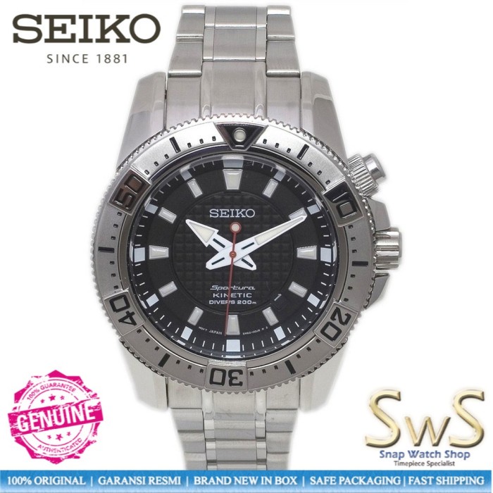 SEIKO Kinetic Sportura SKA509 SKA509P1 Diver Original Jam Tangan Pria Automatic Garansi Resmi