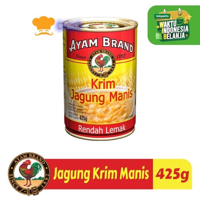 

Jagung Krim Manis Kaleng Ayam Brand 425gr