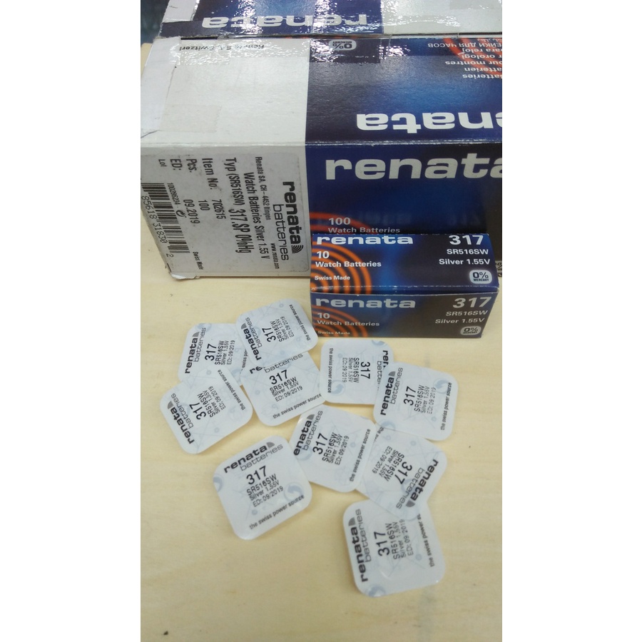 BATTERY RENATA 317 / SR 516 SW / ORIGINAL BATRE JAM TANGAN ORIGINAL