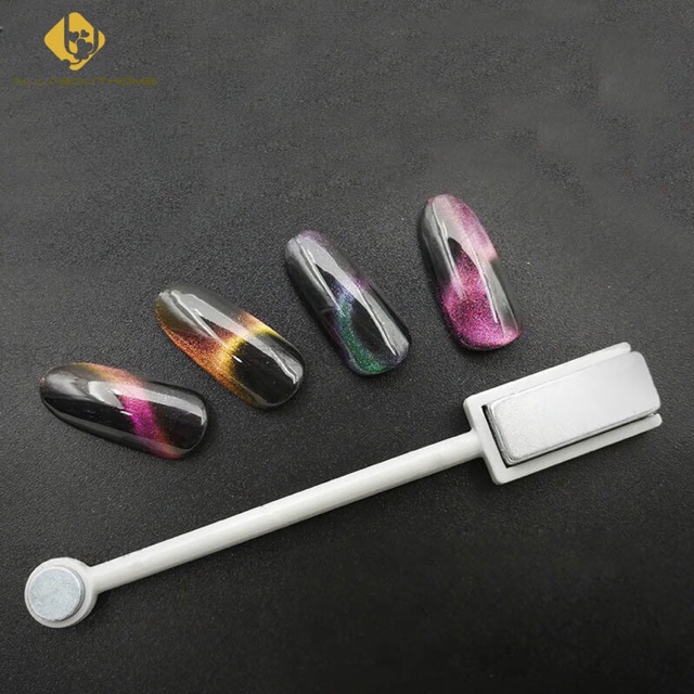 Magnet Persegi Bunga 2 Sisi Nail Art Kutek Gel/ Cat eye magnet