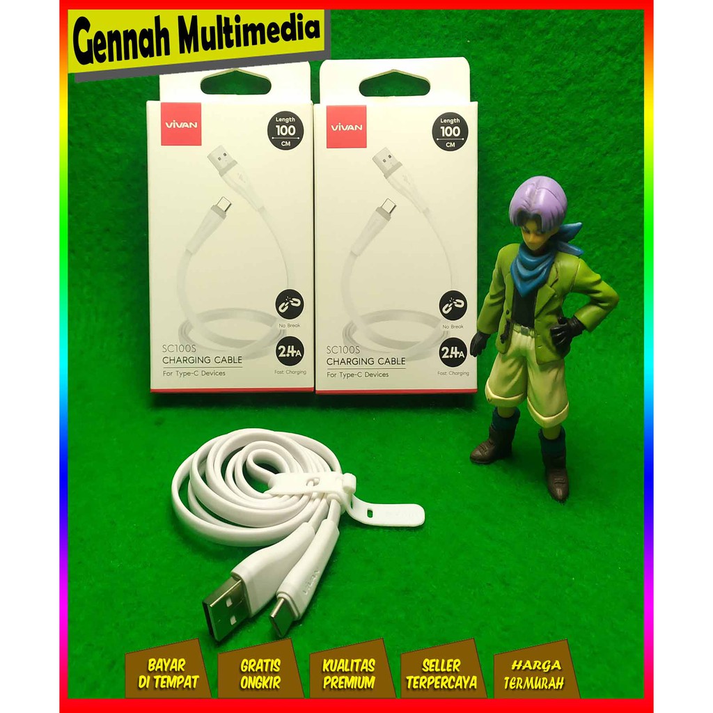 Kabel Data VIVAN SC 100 USB TIPE C Fast Charging