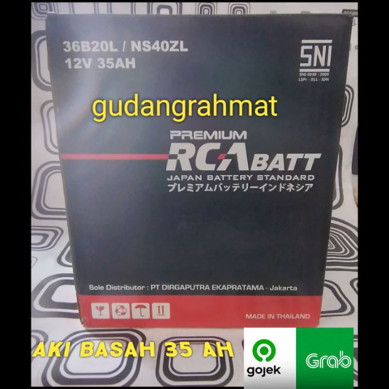 aki basah mobil jazz ayla calya agya brio dll 35 ah RCA