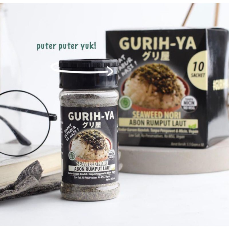 

Gurih-ya Seaweed nori 45 gr Botol/abon rumput laut