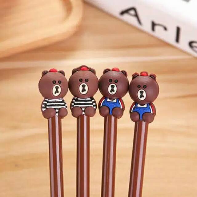 

Pulpen gel karakter Brown