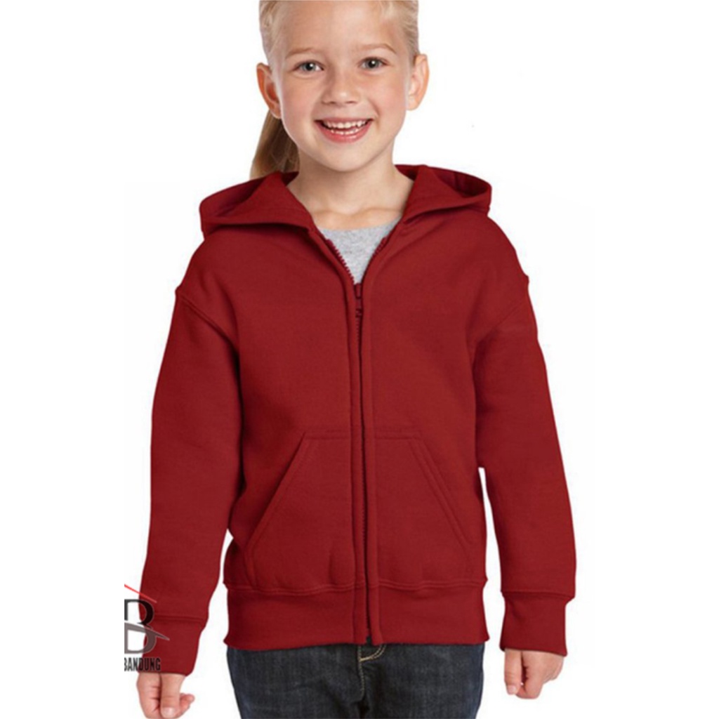 JAKET ANAK ZIPPER SWEATER HOODIE POLOS KEKINIAN TERBARU BAHAN FLEECE USIA 2TAHUN SAMPAI 12TAHUN LAKI LAKI PEREMPUAN