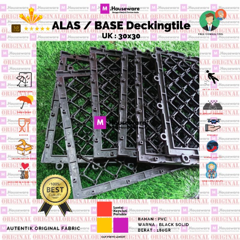 Alas Lantai Kayu / Alas Base Decking Tile UK 30x30cm / Alas rumput