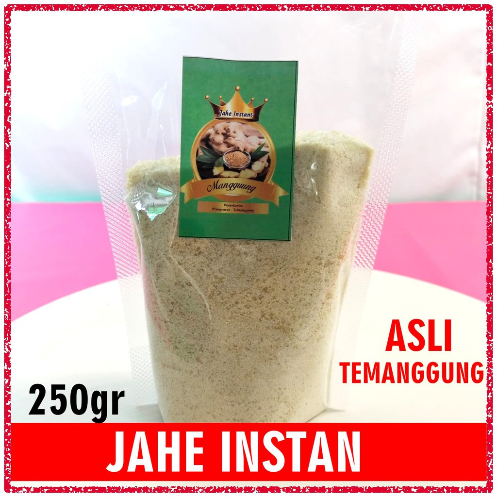 

Jahe Instan Minuman Bubuk Jamu Rempah Tradisional asli Temanggung 250gr