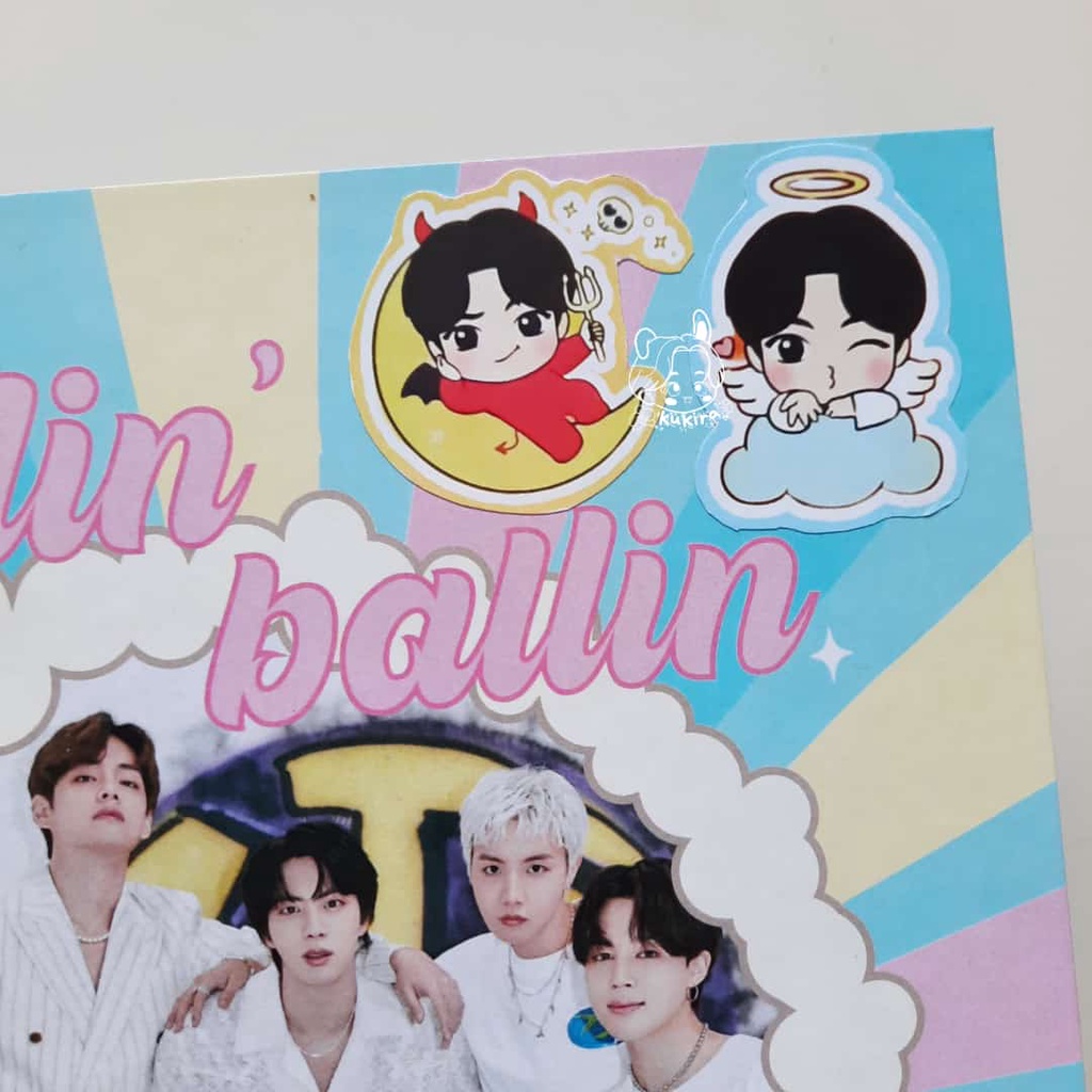 STICKER SET JIN MOOD BAD DAY AND GOOD DAY PAJAMA