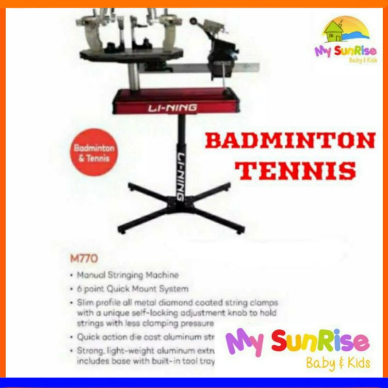 Mesin Pasang Senar Tenis / Badminton Manual LINING M770 Original raket