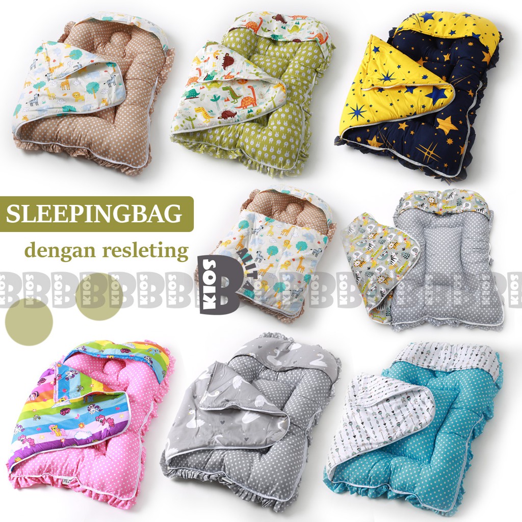 KASUR BAYI SLEEPINGBAG SELIMUT BAYI TOPI / SLEEPING BAG RESLETING KASUR BAYI TERMURAH