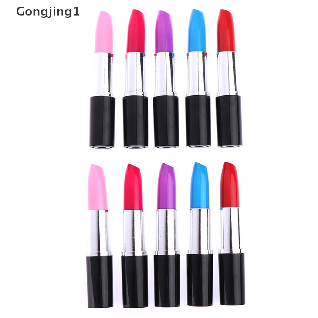 Gongjing1 1pc Pulpen Bentuk Lipstick Kartun Untuk Sekolah / Kantor