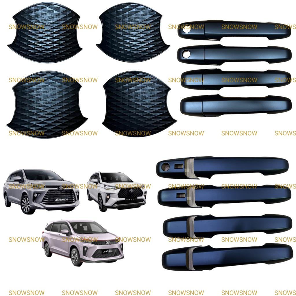 Paket Outer Handle Cover Avanza Xenia Veloz 2021 2022 UP Sporty Hitam