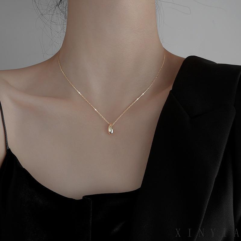 Xia.id Kalung Rantai Clavicle Simple Desain Tetesan Air Untuk Wanita