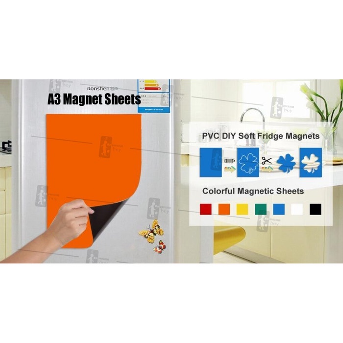 

A3 Magnetic Sheet Kertas Stiker Magnet ukuran A3 - Hitam