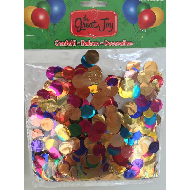Confetti Isian Balon Payet Tabur Bulat Love Bintang Kertas Warna Glitter