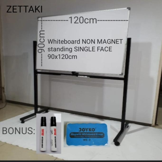 

Papan Tulis Whiteboard NON MAGNET STANDING SINGLE FACE 90x120cm