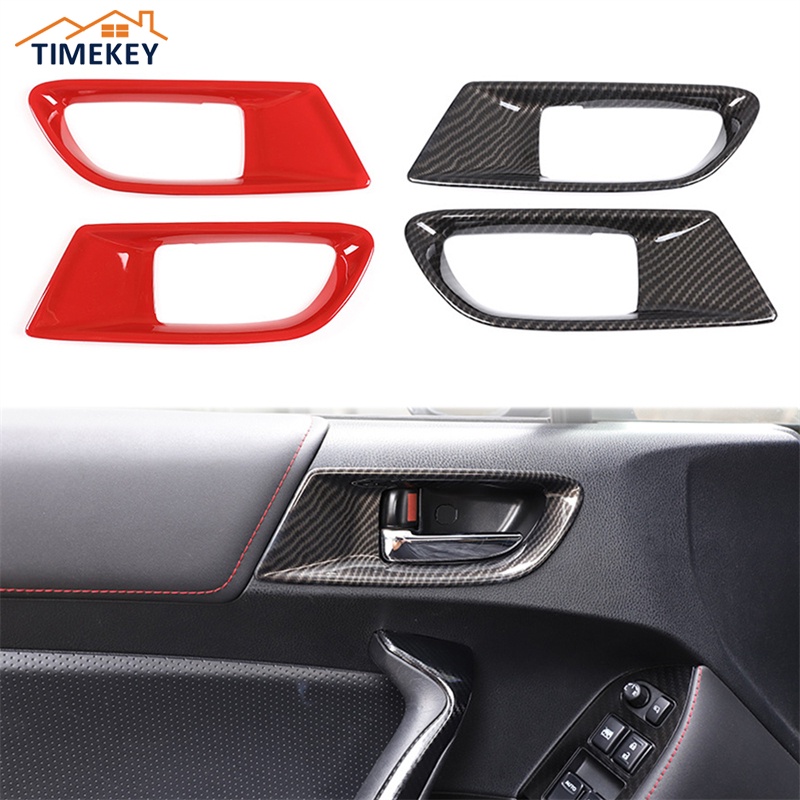 TK 1 Pair Car Door Inner Handle Bowl Decoration Cover Sticker for Toyota 86 Subaru BRZ 2012-2020