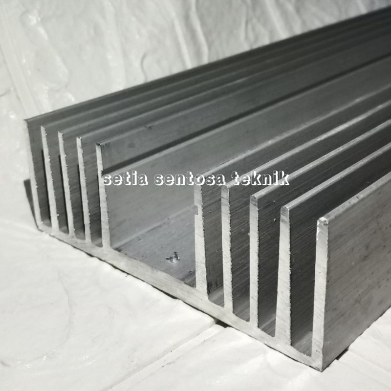 Heatsink pendingin SANKEN 5 Sirip 30Cm 6mm TEBAL sudah di bor