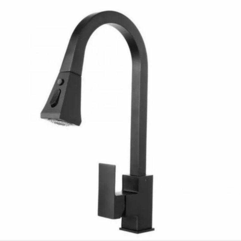 Kran tarik sink hitam stainless / Keran sink tarik hitam