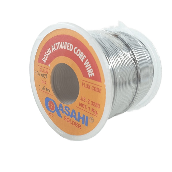 Timah Solder Asahi 1.6mm 1kg Timah Roll Gulung 1.6 mm 1 kg Grade 60/40% Alloy