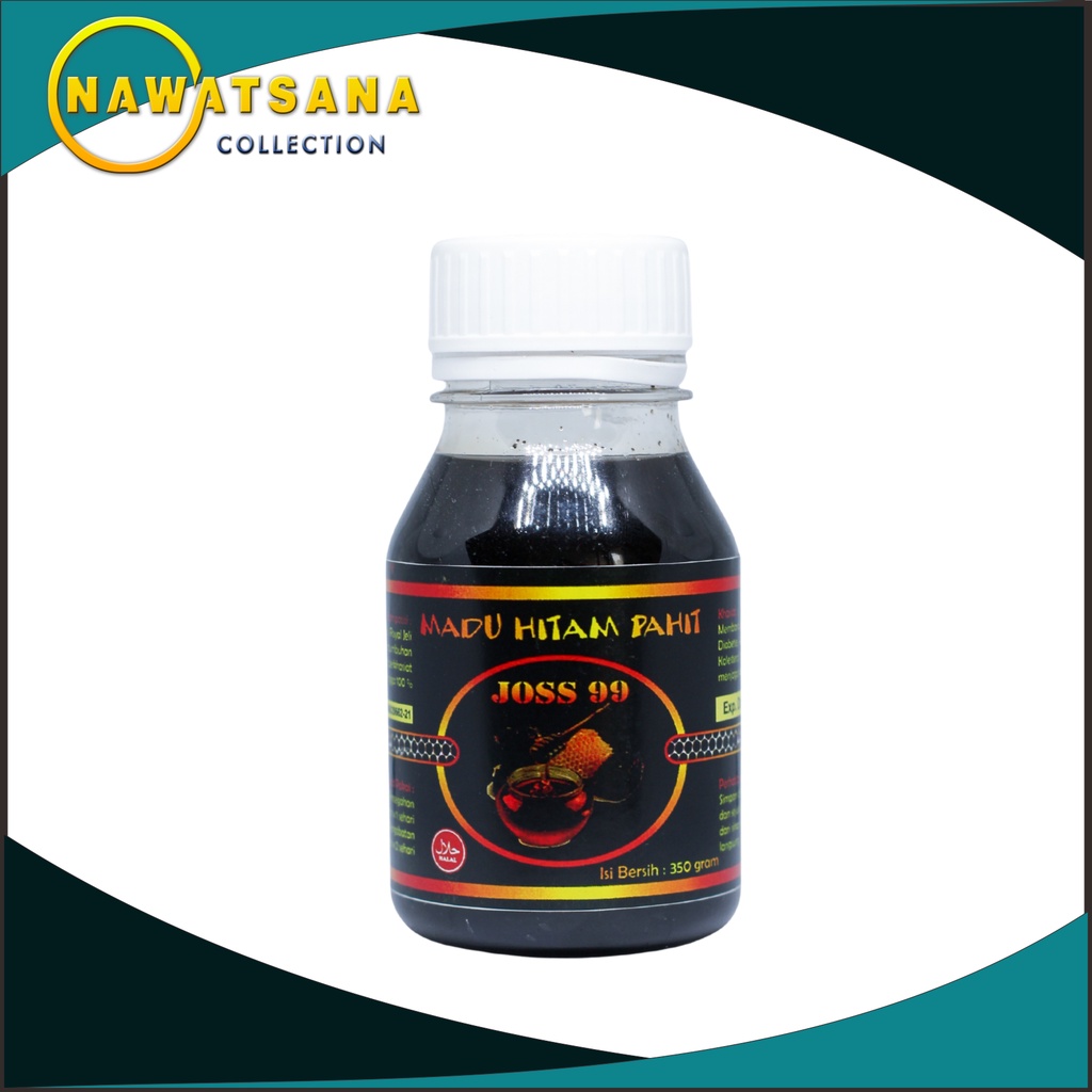 Madu hitam pahit JOSS 99 350gr - Madu hitam pahit plus propolis - Madu pahit hitam - Madu hitam asli
