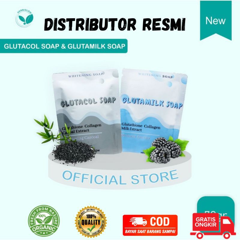 HERBIGLOW GLUTAMILK SOAP BY HERBIGLOW / GLUTA COLLAGEN SOAP / SABUN PEMUTIH / WHITENNING SOAP