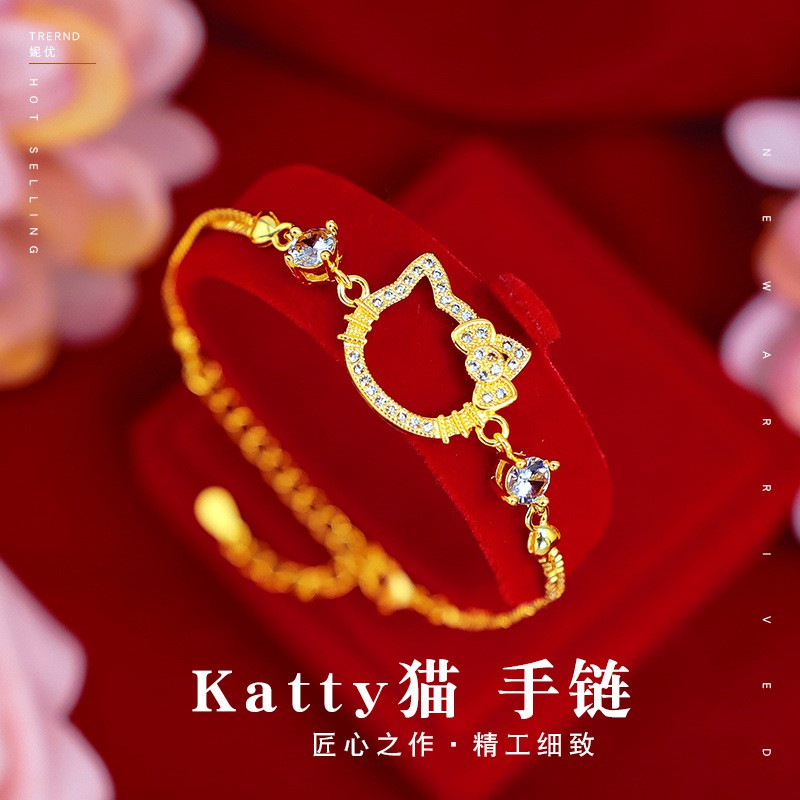 Gelang Wanita Emas Bahan Titanium Anti Karat Dan Tidak Mudah Luntur Dengan Lapis Emas 375-304-GELANG4