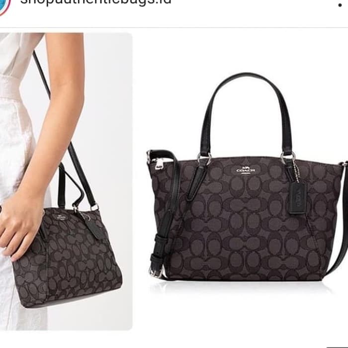 Tas coach original / coach mini kelsey sign black women bag