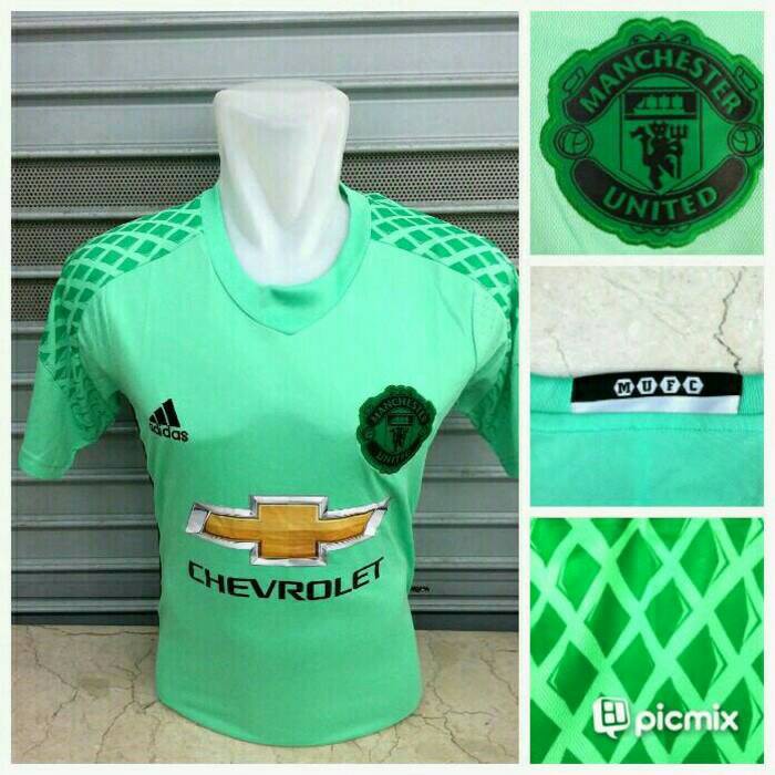 Jersey Manchester United MU GK Kiper Hijau Stabilo 2016/2017 grade ori official