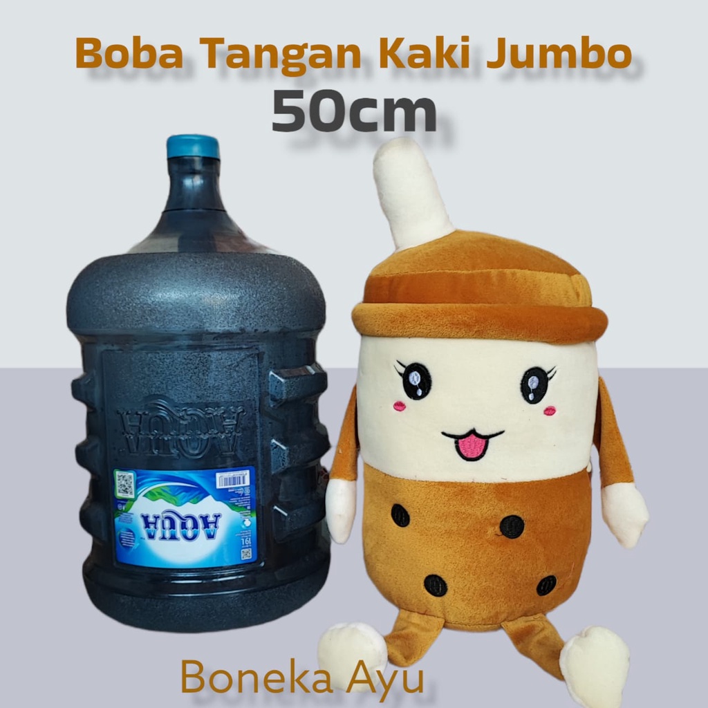 Boneka Boba Tangan Kaki Jumbo Ukuran Galon Bisa Nyala LED Murah Lucu Kualitas A 50cm