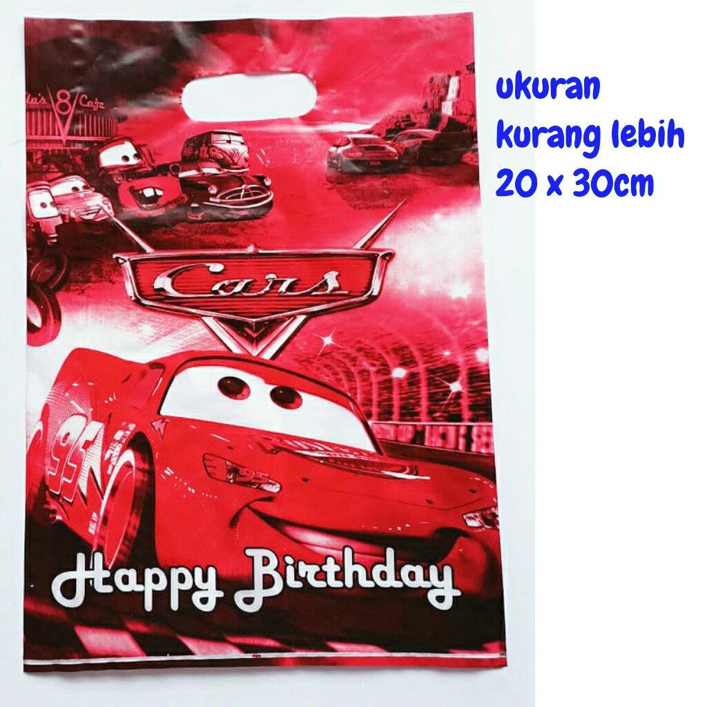 

Plastik tenteng souvenir / Plastik souvenir ulang tahun karakter cars