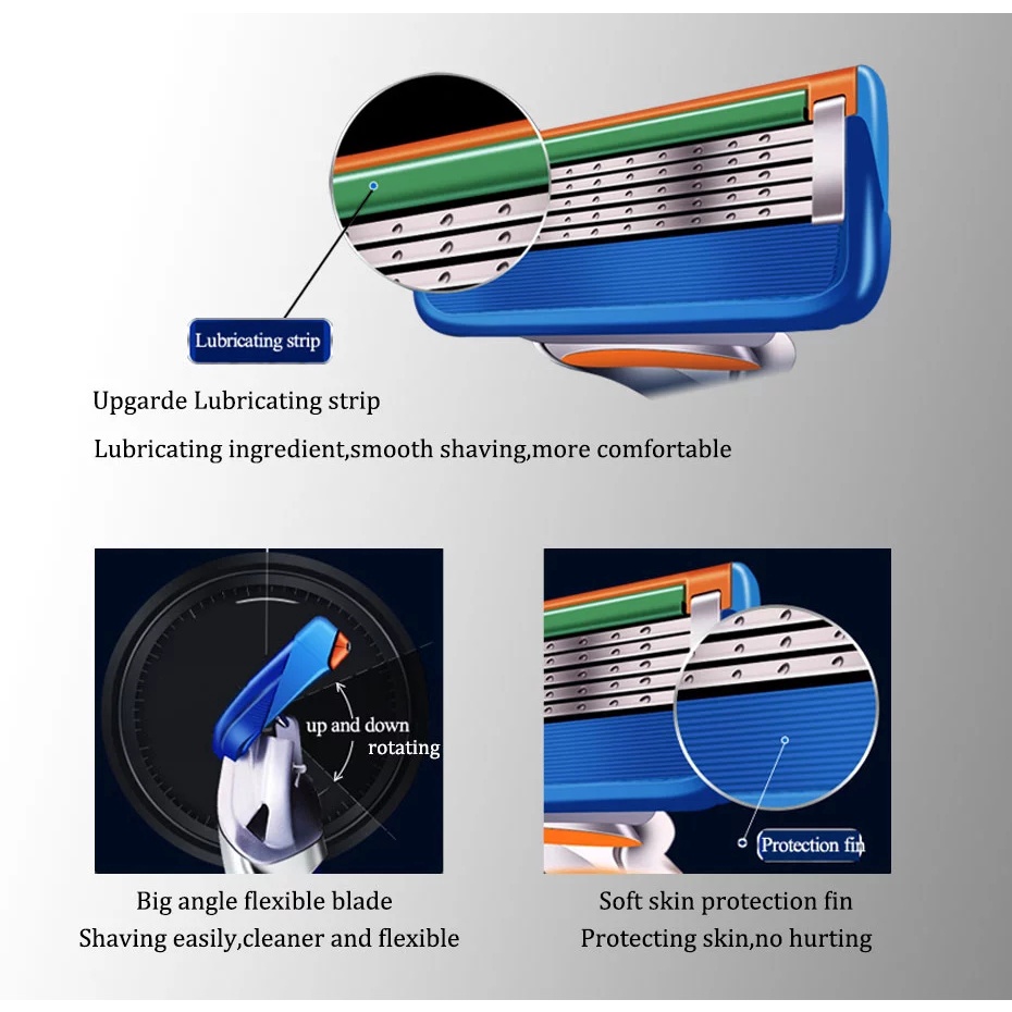 Pisau Cukur Manual/ Pisau 5lapis/ Pisau Cukur Pria/Untuk  Fusion ProGlide Razor blade