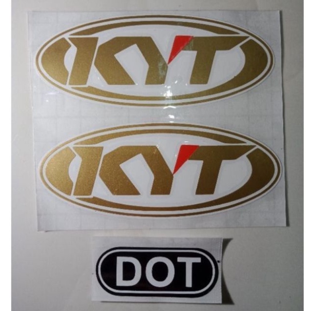 stiker helm kyt gold 1set