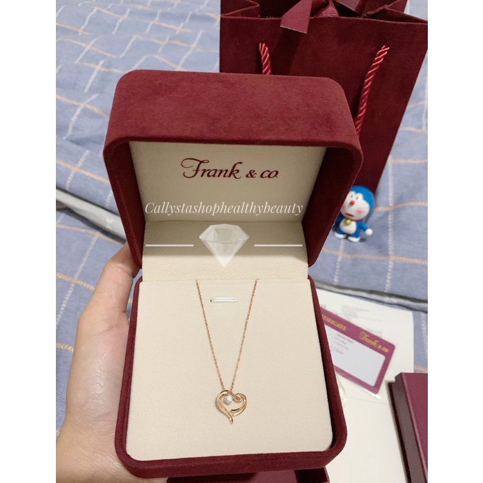 Frank N Co Diamond Love Necklace Jewellery New Include Rantai