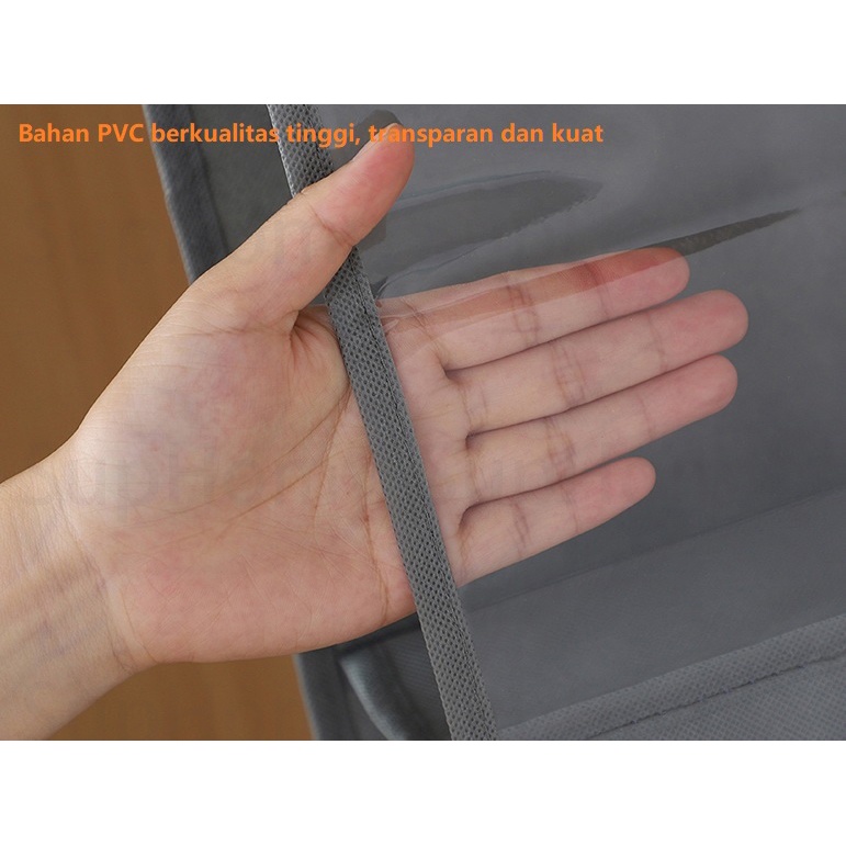 tas lemari/lemari pakaian/rak tas gantung/tempat tas gantung/pemegang tas gantung rak gantung/lemari tas minimalis/Rak Tas Gantung 6 Pembagi Tas Kotak Penyimpanan Organizer Tas Anti Debu